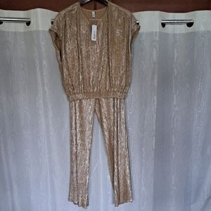 Glam Shimmering Gold Jumpsuit
